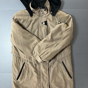 Vintage IZZI Brown Jacket Coat Lined Women's Size S Insulated Boho Lagenlook